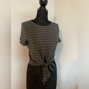 Lululemon Athletica Time To Restore Short Sleeve Short Serve Stripe Heathered